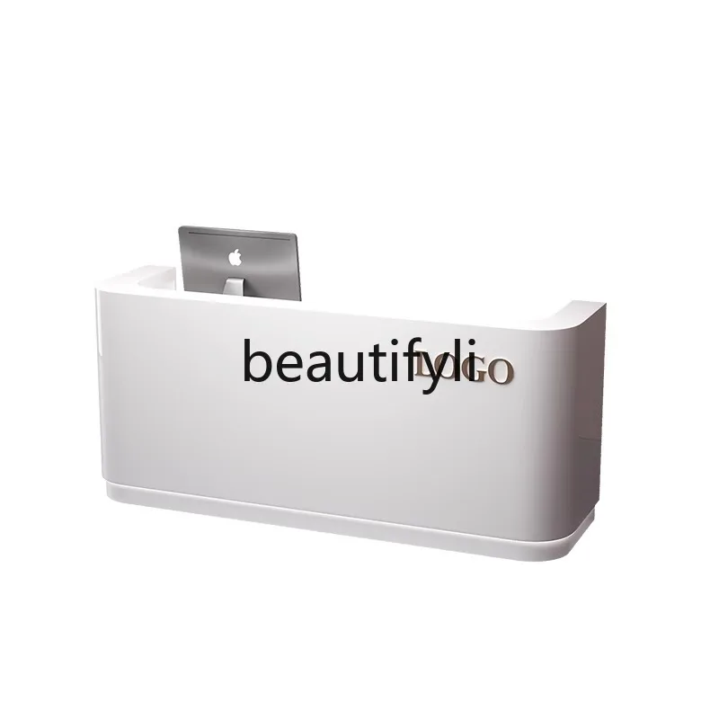 Cashier Counter Small Beauty Salon Clothing Store Simple Modern Lacquered Bar Counter Company Front Desk Reception Desk