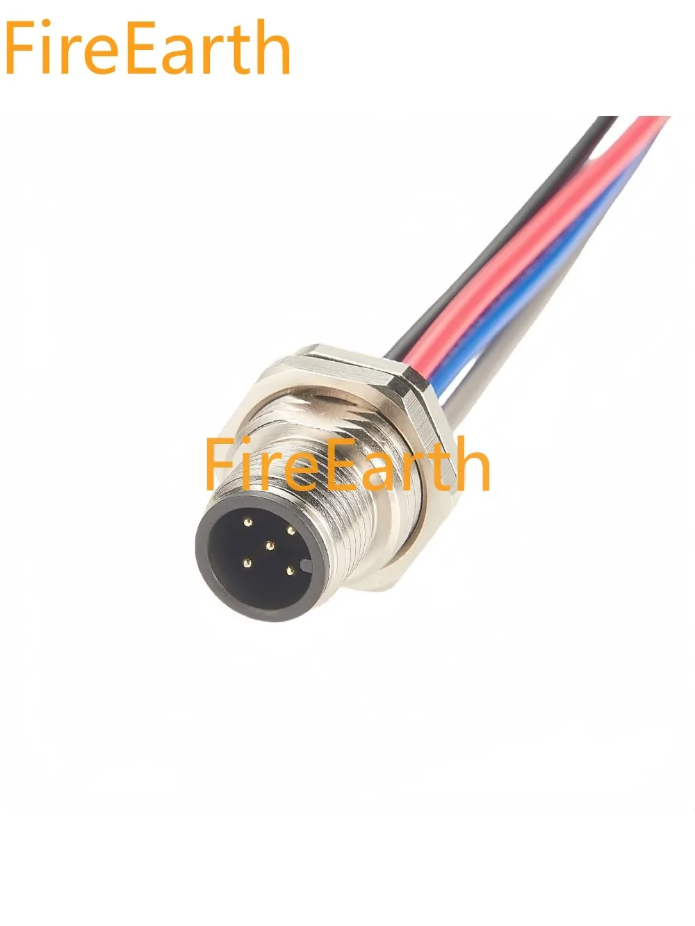 NMEA 2000 M12 5Pin A Code Male Cable Bulkhead Front Panel Mount IP67 Pre-Assembly Pigtail Wireable Cable Socket Receptacle 30cm