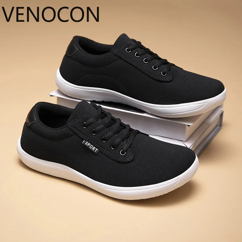 VENOCON Men's Barefoot Extra Wide Ball Toe Box Nose Knit Mesh Upper Zero Drop Light Shoes Sneakers Footwear For Man Men Woman