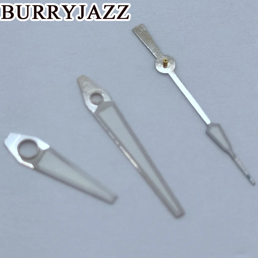 BURRYJAZZ NH35 NH36 NH38 7S26 7S36 4R35 4R36 Watch Hands Silver Hands Green Luminous
