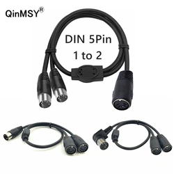 MIDI DIN 5Pin Splitter Y Adapter MIDI 5 Pin Male  to Dual 2 X DIN-5 Female Extension Audio MIDI Keyboard Synthesizer Electric