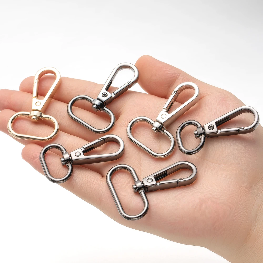 5pcs Metal Swivel Lobster Clasp Claw Push Gate Snap Hooks for DIY Crafts Keychain Keyring Jewelry Purse Handbag Craft Making