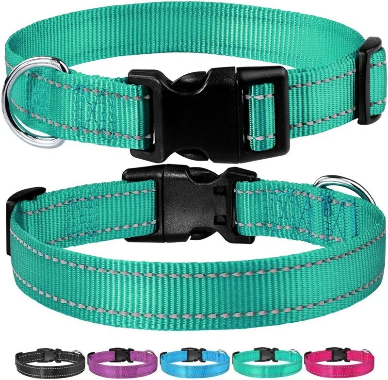 Reflektierendes Nylon-Hundehalsband mit Verstellbarem Schnellverschluss in Verschiedenen Farben für Tägliche Spaziergänge und Anti-Verlust-Schutz – Detail 7