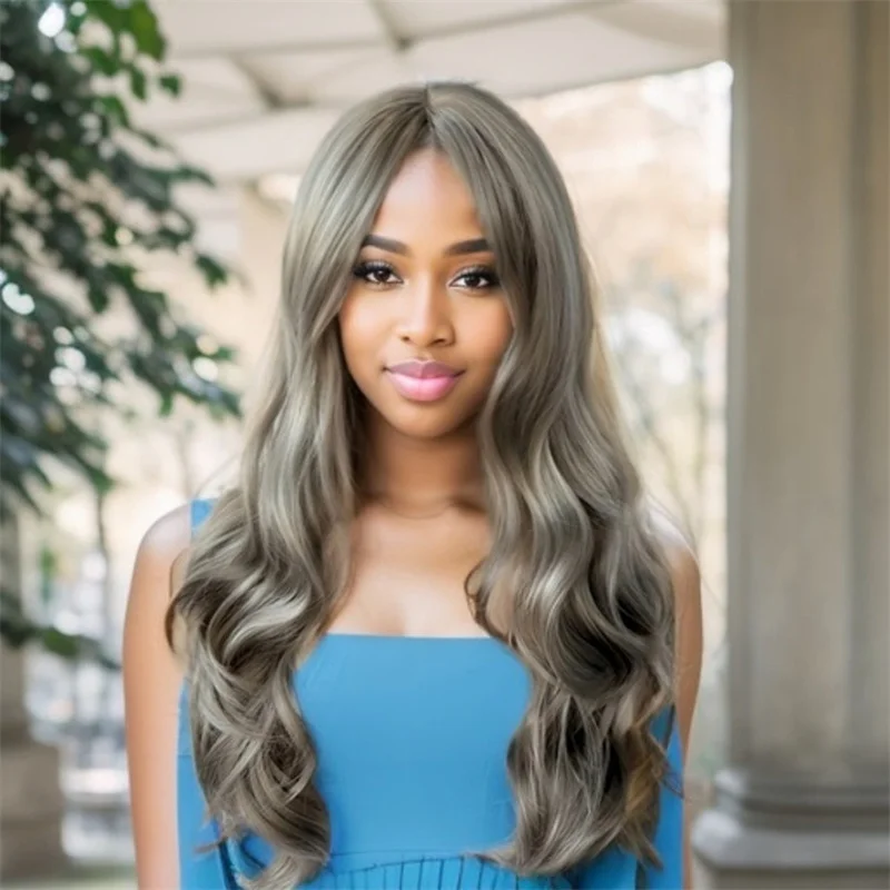 แฟชั่นต่อผมสังเคราะห์สีชมพูหญิงสาววิกผมธรรมชาติBreathableฝาครอบ 68 ซม.ยาวหยักสุภาพสตรีหมวกวิกผม