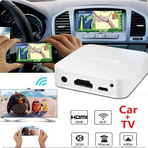 Newest Mirascreen X7 Car TV Stick Wifi Display Mirabox Wireless Airplay Miracast DLNA Mirroring Screen AV Car Monitor Dongle