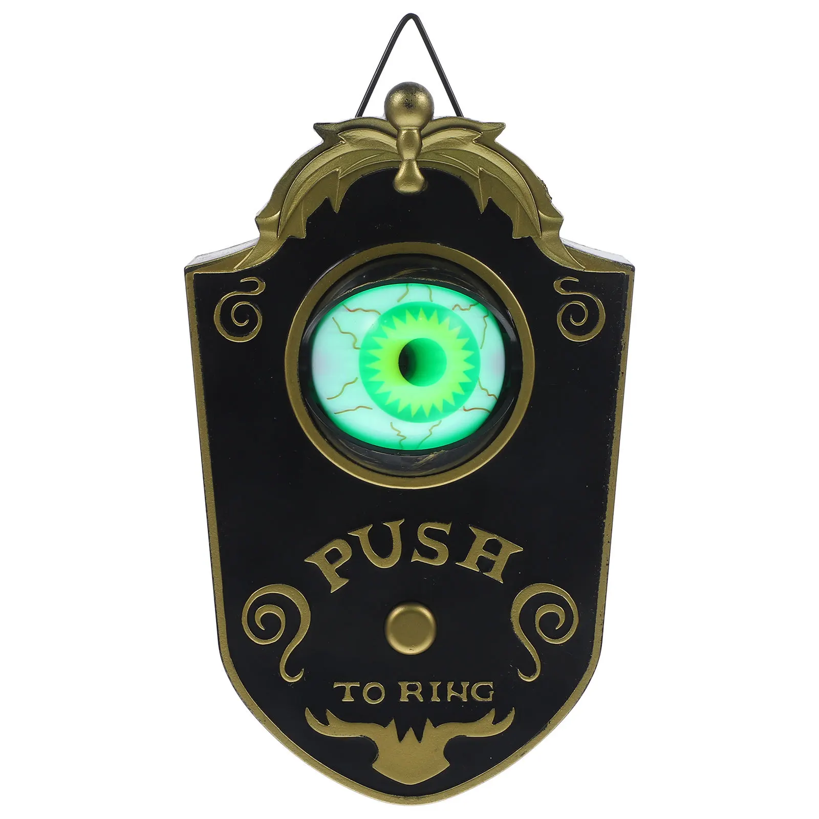 

Halloween Doorbell with Eyeball Design Light-Up Eyes Scary Sounds Outdoor Indoor Decor for Festive Parties and Pranks