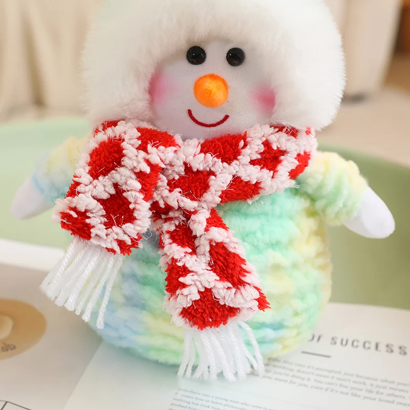 Juguetes de peluche de Papá Noel para niños, muñeco de nieve creativo de dibujos animados, muñecas de peluche Kawaii, decoración de habitación, regalos de navidad