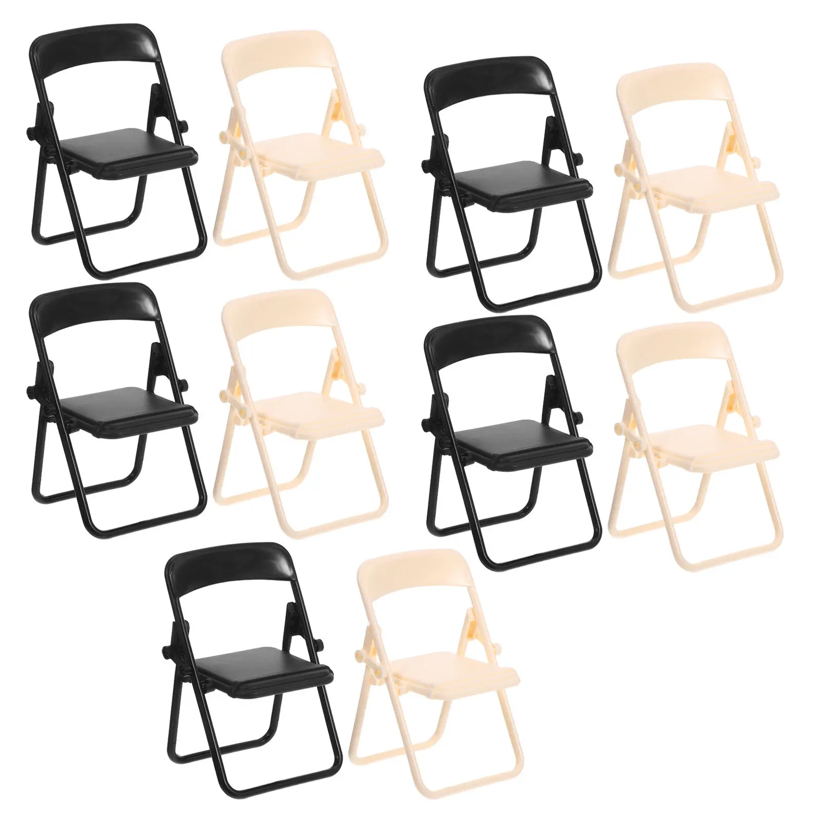 

Набор из 10 миниатюрных складных стульчиков-подставок для телефона: легкие портативные держатели для смартфонов для стола, офиса, путешествий, мебели для кукольных домиков