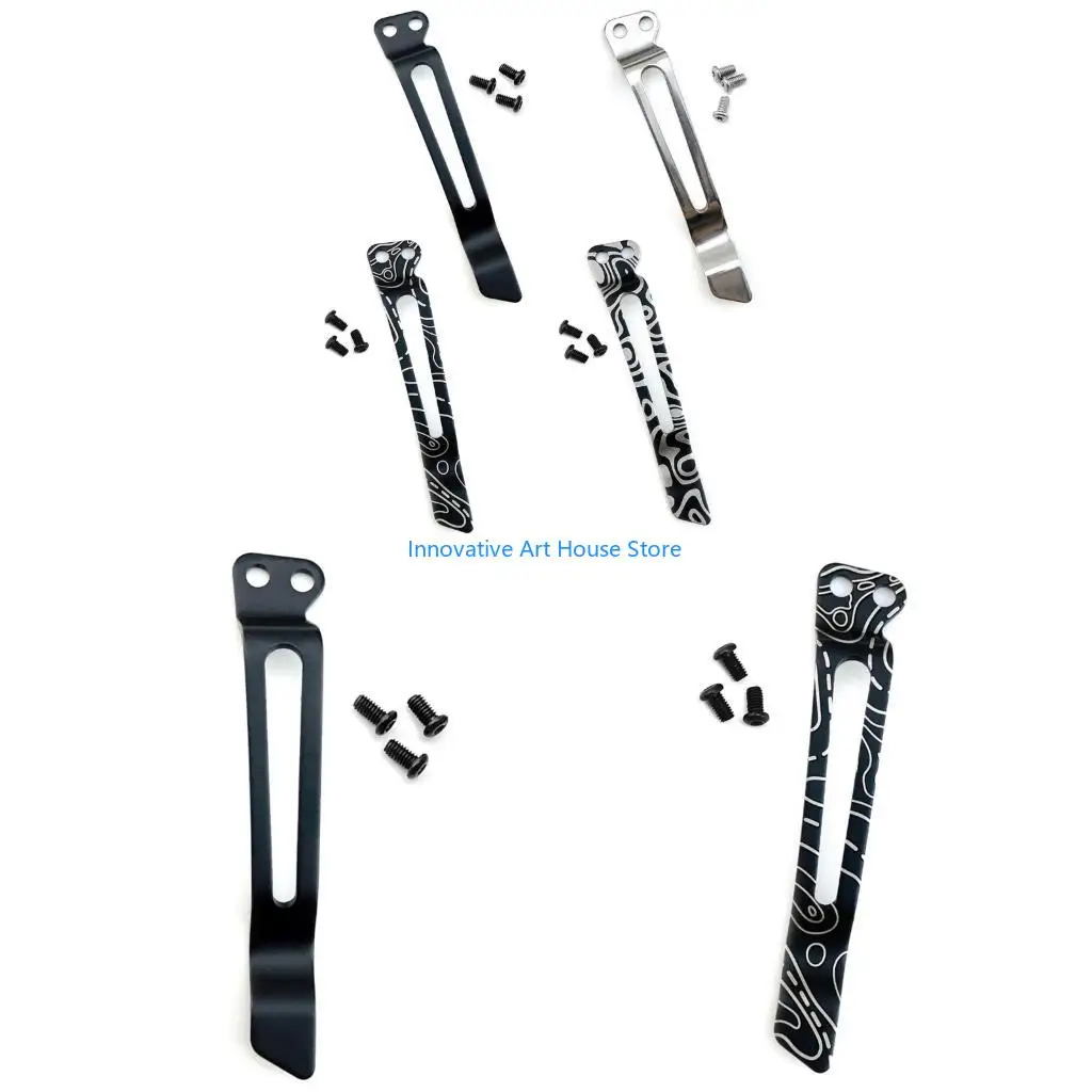 E1PC Folding Cutter Back Clip with 3Screw for Easy Clip On Carry Tool Maintenance