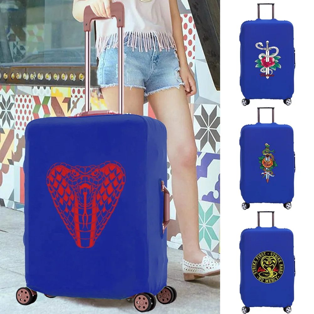 Luggage Case Dust-proof Thicken Travel Accessory Cover Cobra Print Suitcase Cases Apply To 18-28 Inch Trolley Protective Covers