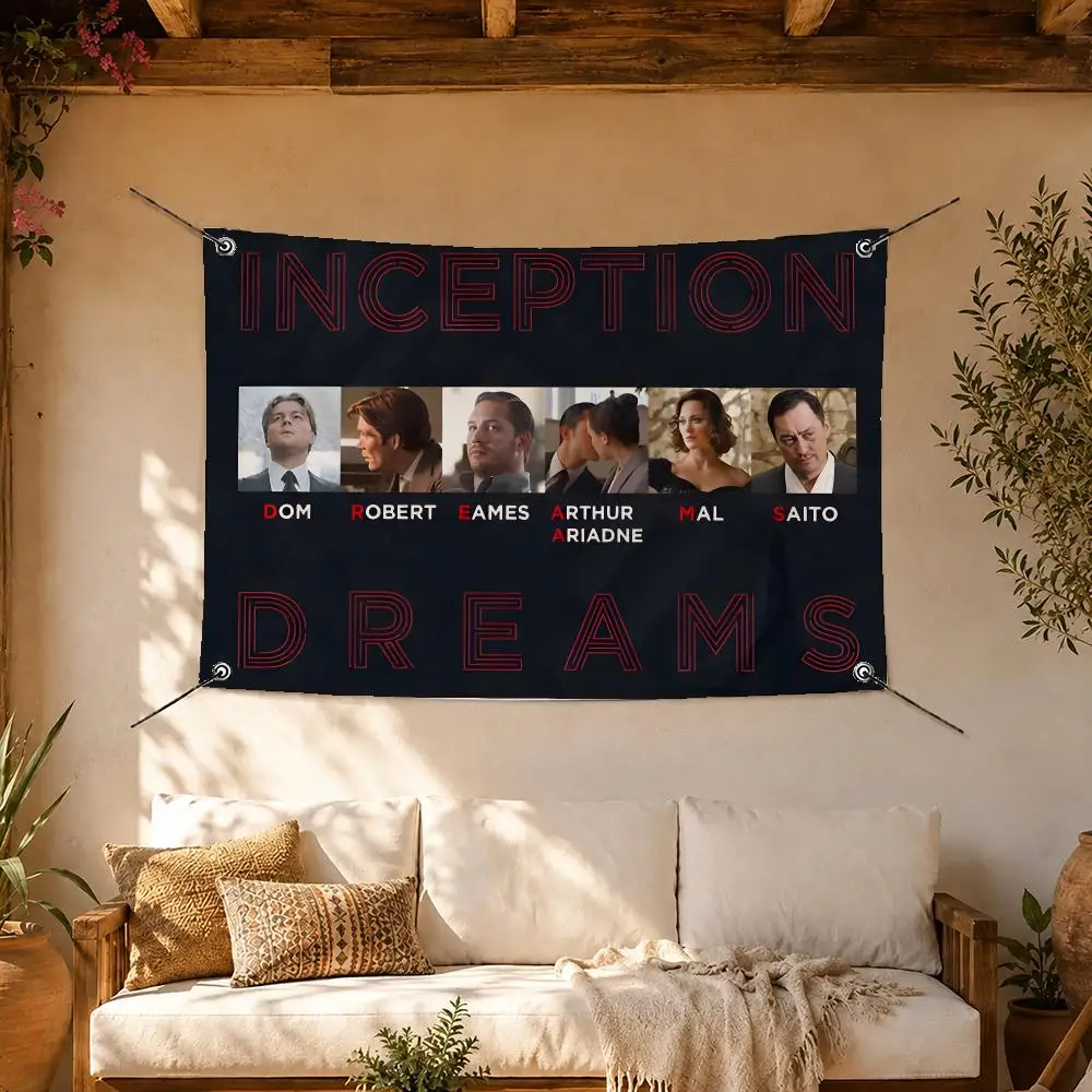 Bold Movie Inception Flags Room Home Decor Wall‑Hanging Art Banner, Outdoor for Bedroom Party Background Decoration