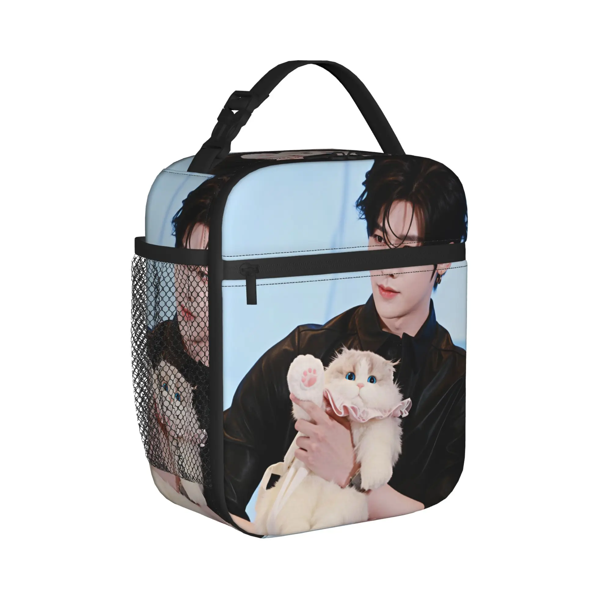 RICKY zerobaseones  Lunch Bag  Portable Insulated Lunch Box Women Picnic Custom Cooler Bag Vintage Oxford Thermal Tote Handbags