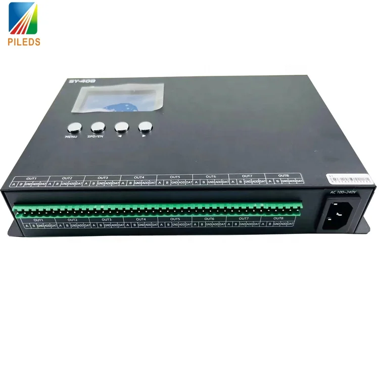 8-Channel Digital Strip Tube Pixel Controller Artnet/SD for SPI DMX512 SY-408 LED Manual Mode 12V Voltage