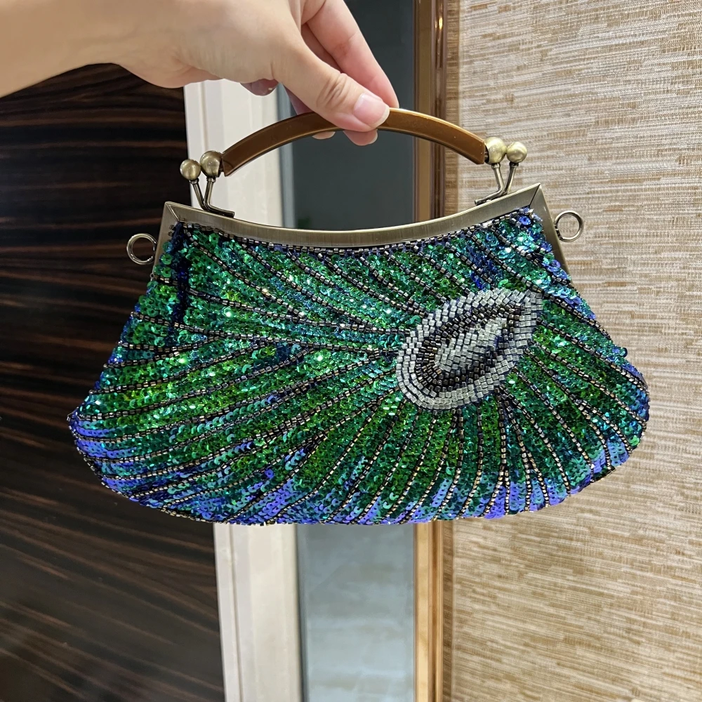 

Sequin Bag Clutch Evening Handbag For Women Shoulder Bags Purse for Wedding Party Prom