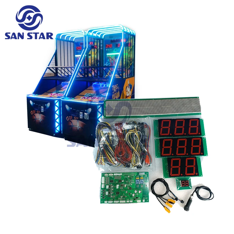 

Adult Street Basketball Machine Kits Coin Operated Basketball Games Kits Arcade Shooting Ball Game