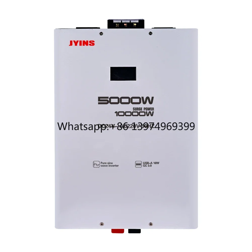 Single Phase 24V/48V DC to 220Vac Hybrid Solar Pure Sine Wave Inverter 5KW Solar Inverter