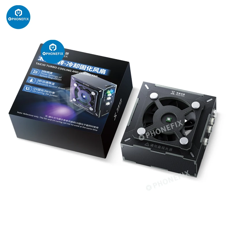 Qianli Mega-Idea 2 IN 1 3W UV Curing Light Lamp z Turbo Cooling Fans do naprawy płyt głównych telefonów komórkowych IC Chip PCB