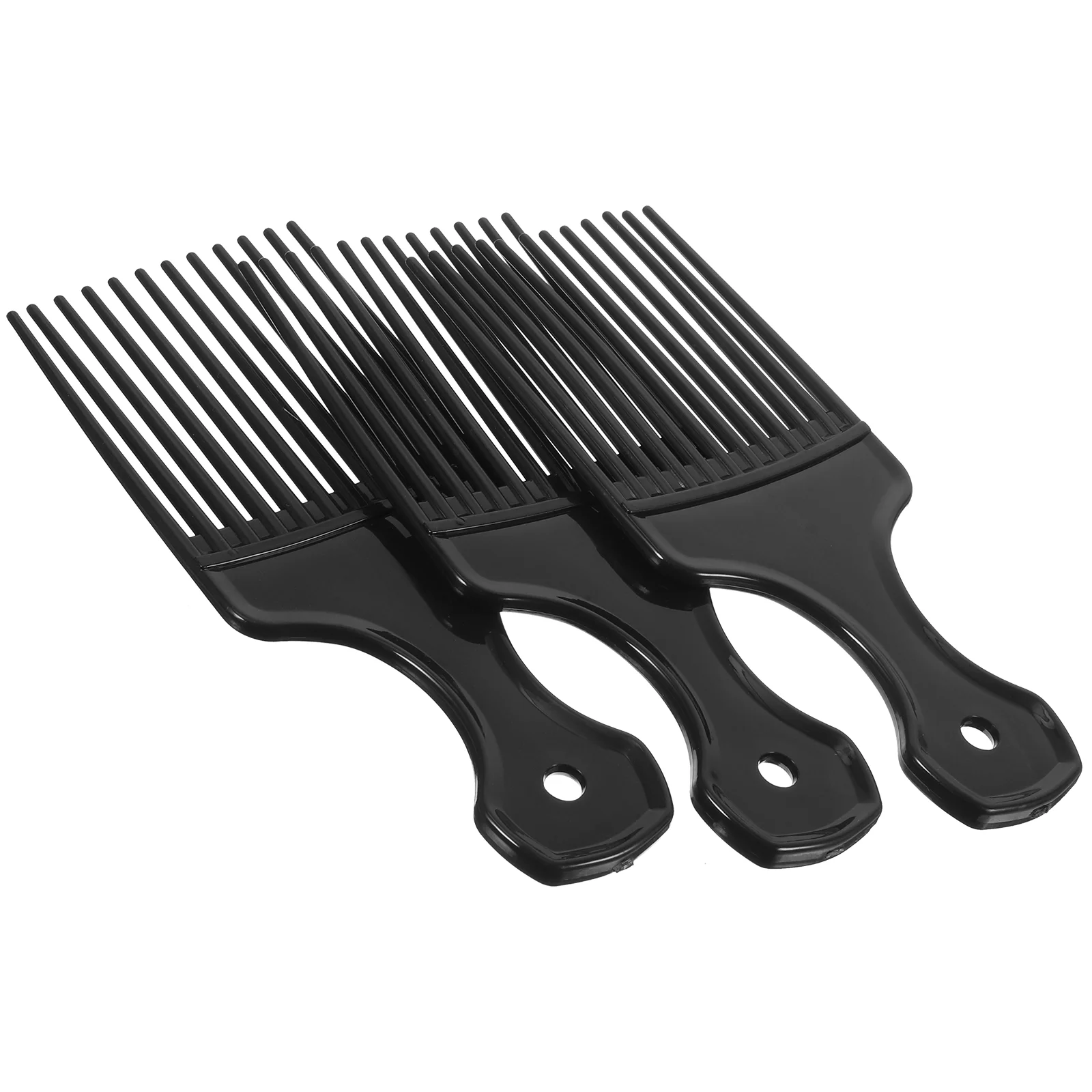 3pcs Large Wide Tooth Comb Hair Detangling Comb Hairdressing Rake Combs Slick Styling Hair (Black) wide comb