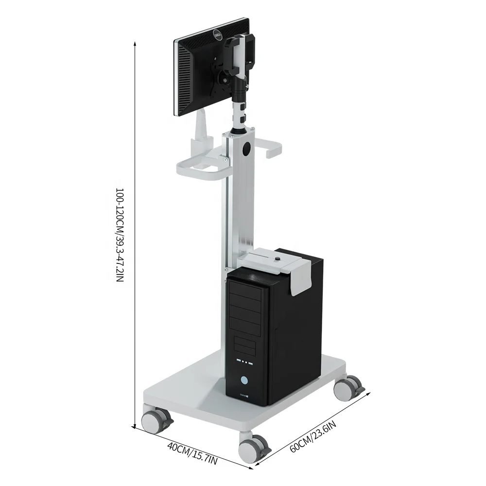 Hospital School Office Clinic Cart Aluminum ABS Plastic OC-2 Medical Mobile Cart