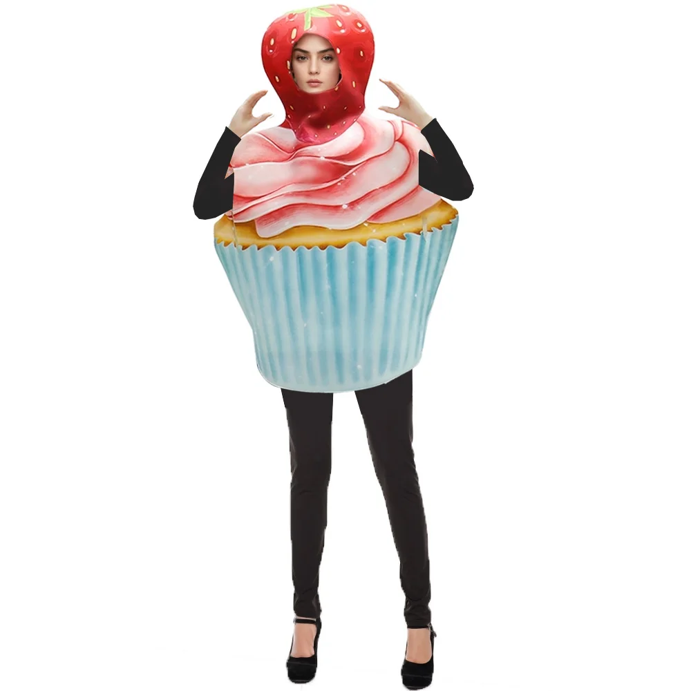 Zawaland Funny Cosplay Food Cake Costume Women Carnival Birthday Party Fancy Dress Up Delicious Strawberry Cake Costumes