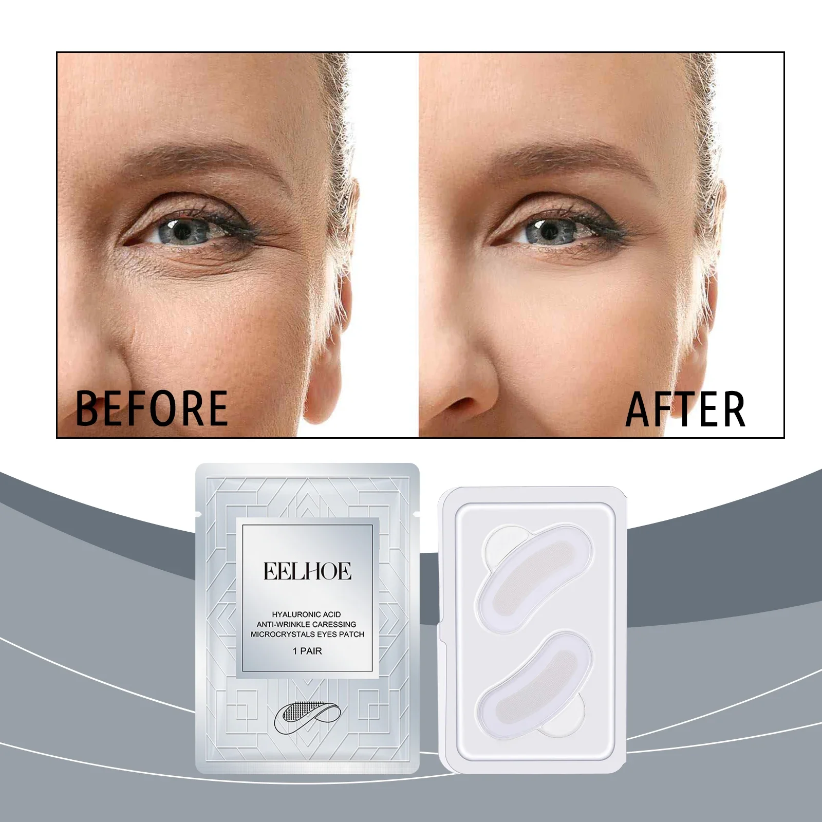 EELHOE eye mask patch reduces fine lines, moisturizes and tightens the eye area, nourishes the skin, and provides eye care