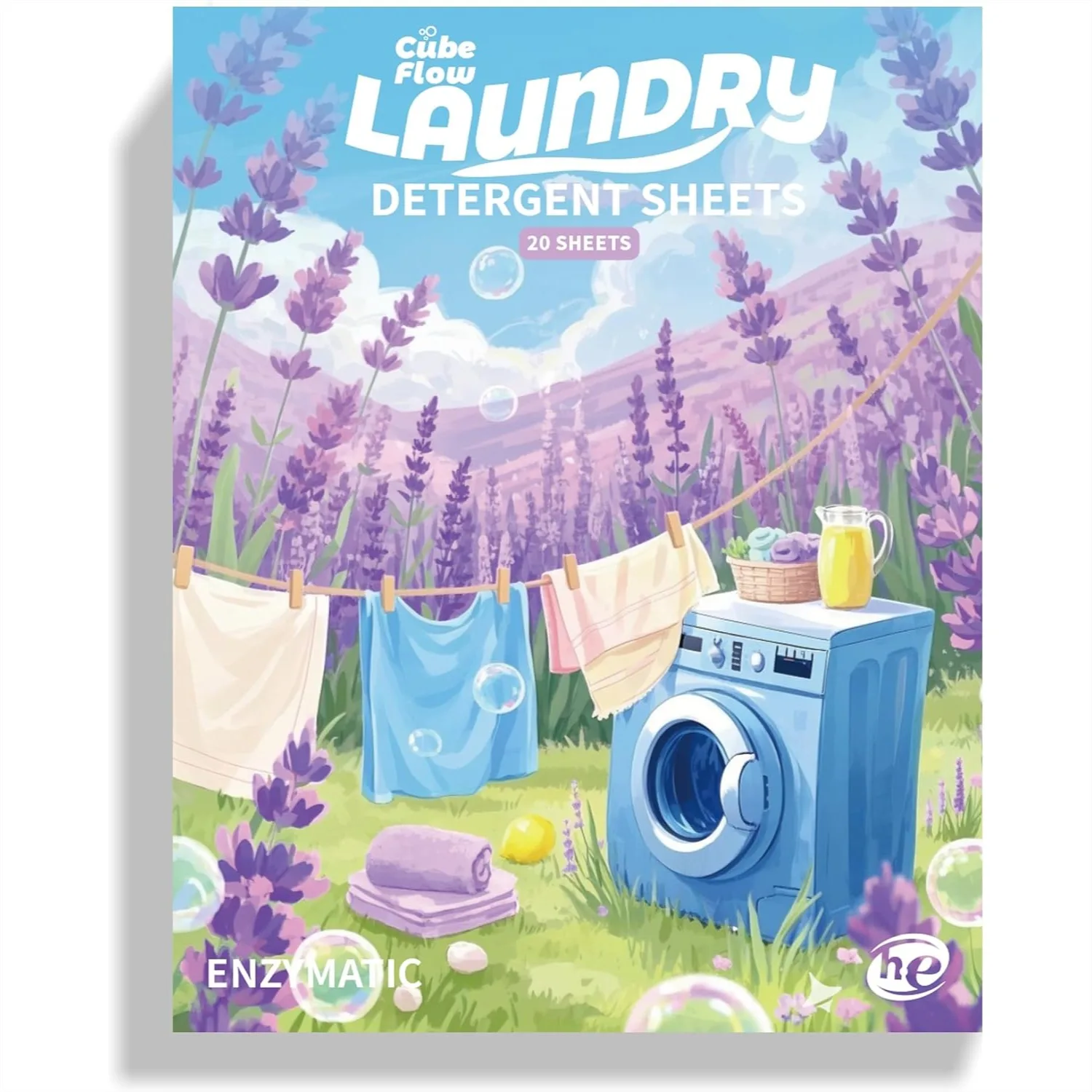 Laundry Detergent Sheets, Lavender Scent - 40 Loads, Pre-Measured Liquidless Deep Clean with Fabric Softener for Travel