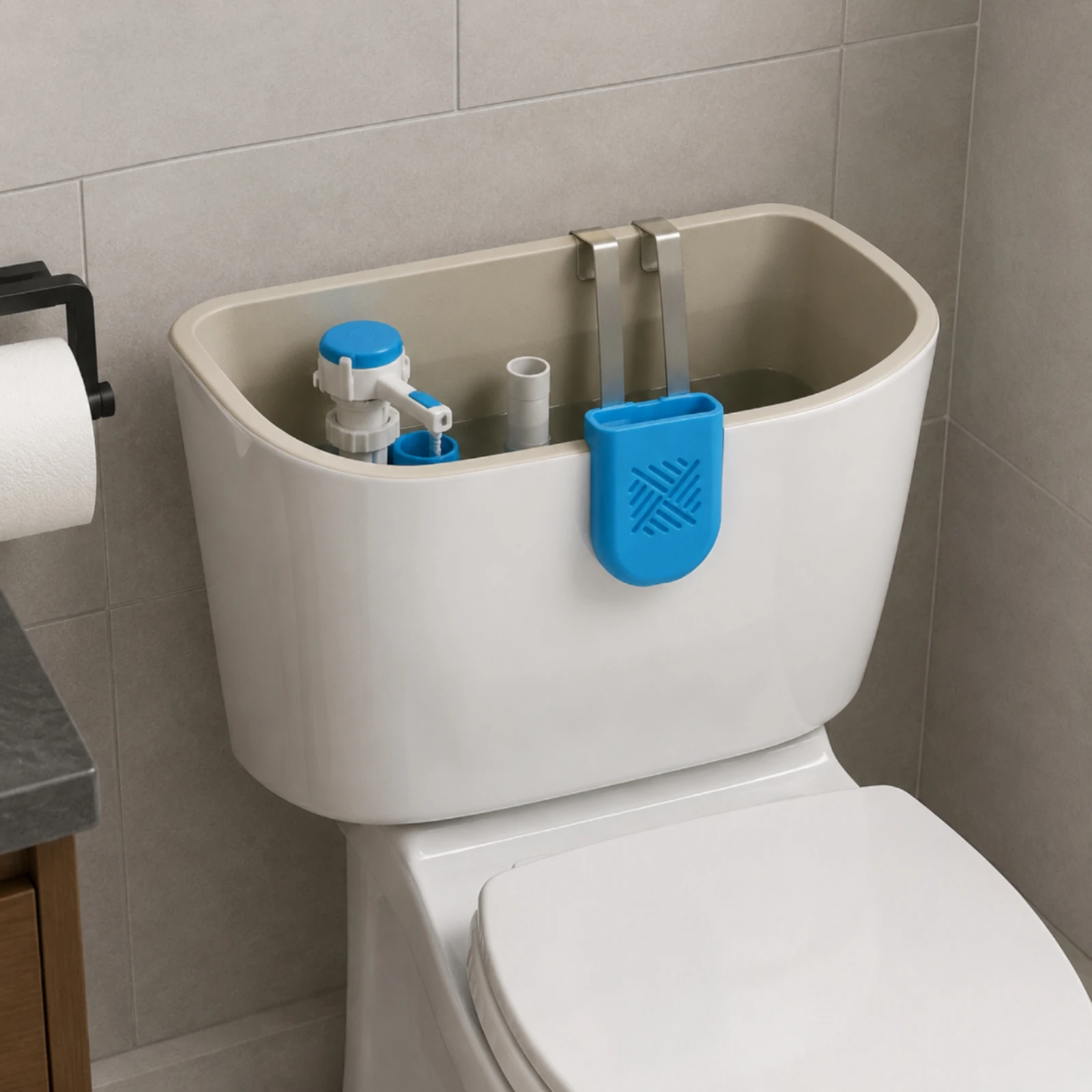Toilet Tank Tablet Holder Embossed Cutout Pattern Toilet Cleaner Tablet Holder Bathroom Cleaning Item Tapered Rust Resistant