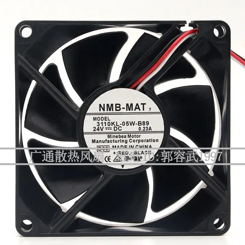 New Cooler Fan for NMB 3110KL-05W-B89 8025 24V 0.23A 8CM High Air Volume Inverter Fan 80*80*25mm