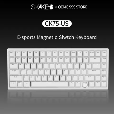 SIKAKEYB Castle nouveau CK75 US blanc 83 touches clavier magnétique de jeu RT magnétique Installation gratuite pré-voyage lecteur HM