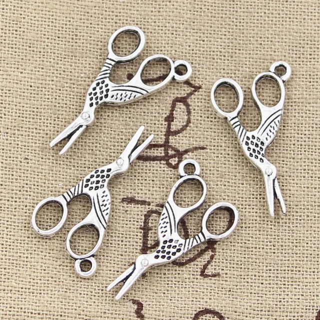 20 sztuk Charms szycia nożyczki 28x15mm antyczny brąz kolor srebrny zawieszki dokonywanie DIY Handmade tybetański brąz biżuteria