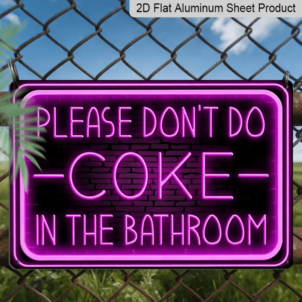 CIFBUY Pink Neon Style Sign Aluminum Wall Art Waterproof Durable Decor For Bathroom Bar Man Cave Game Room Party Basement Dorm