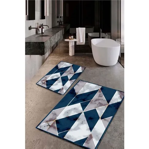 Drop Bath Mat Rug Toilet Seat Pad Washable Anti-Slip Soles 2li