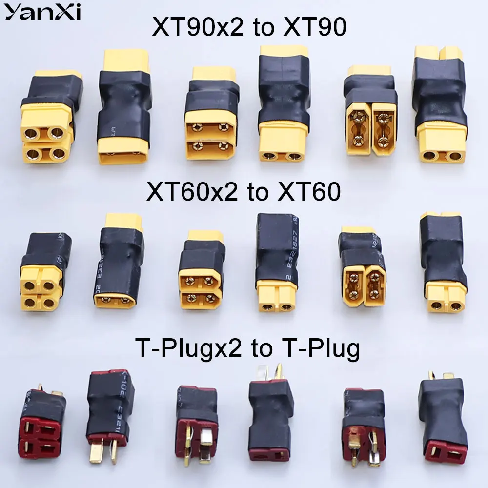 1 Stück XT60 XT90 T-Stecker Parallel-/Serienschalter-Adapter Stecker auf Buchse Parallel-Konverter-Verbinder für RC Lipo Akku ESC-Teile