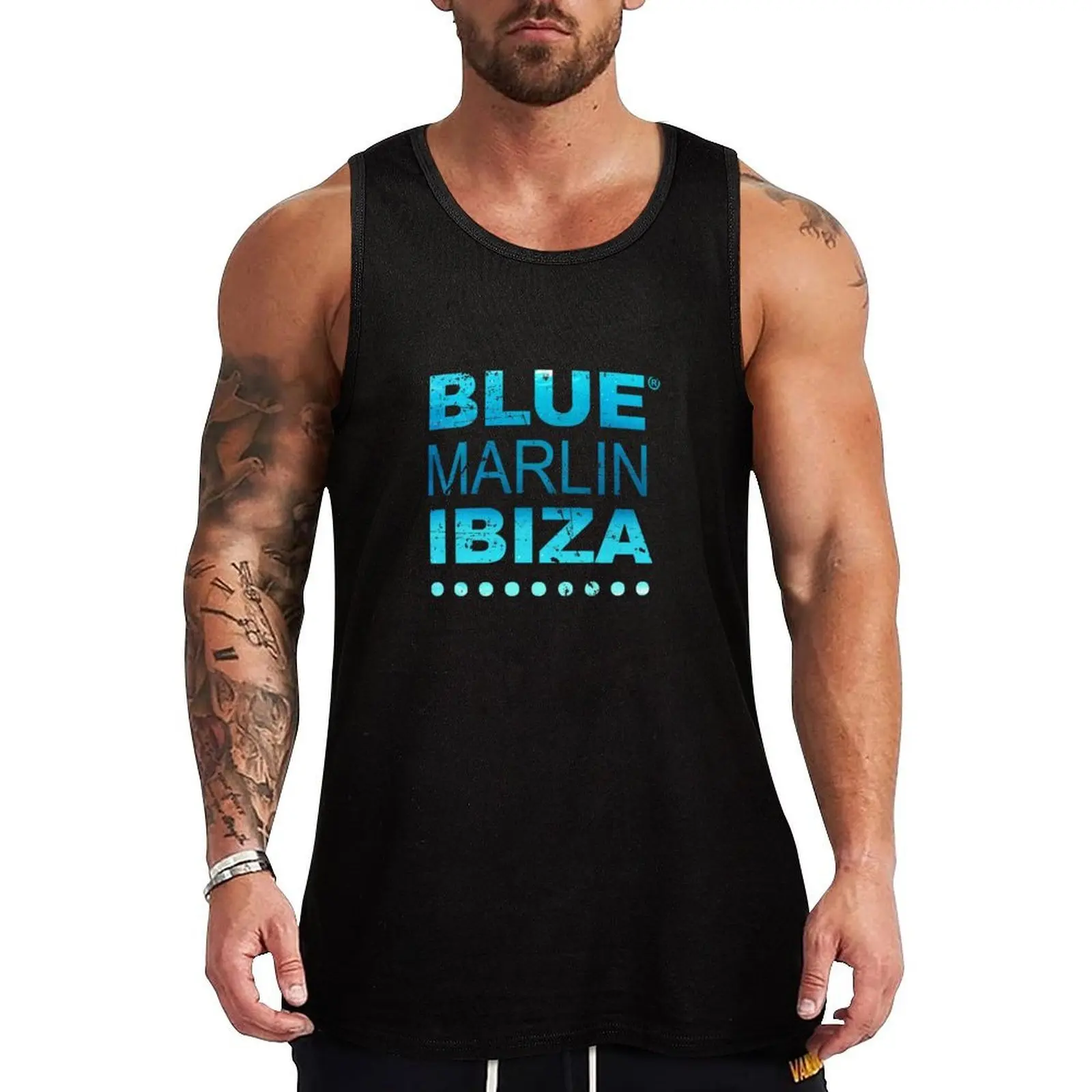 Blue Marlin Ibiza - Sea color design Tank Top Solid Basic Tank Top Comfort Breathable Sleeveless