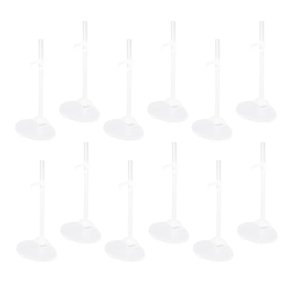 

12 Pcs Car Seat Mini Toys Waist Support Stand for Adjustable Rack White Hangers