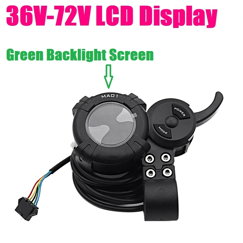 For DAMAO MA01 Electric Scooter LCD Display Dashboard Backlight 36V-72V Knuckle Throttle Switch Electric Scooter Replacement