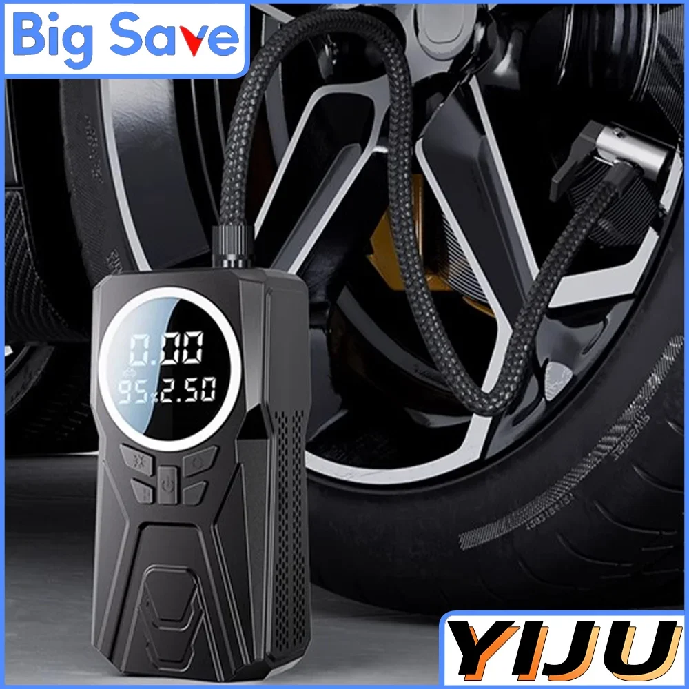 

Портативный воздушный компрессор для накачивания шин, воздушный насос для шин 150 фунтов на квадратный дюйм с манометром для автомобильных шин, мотоциклов, велосипедных шариков