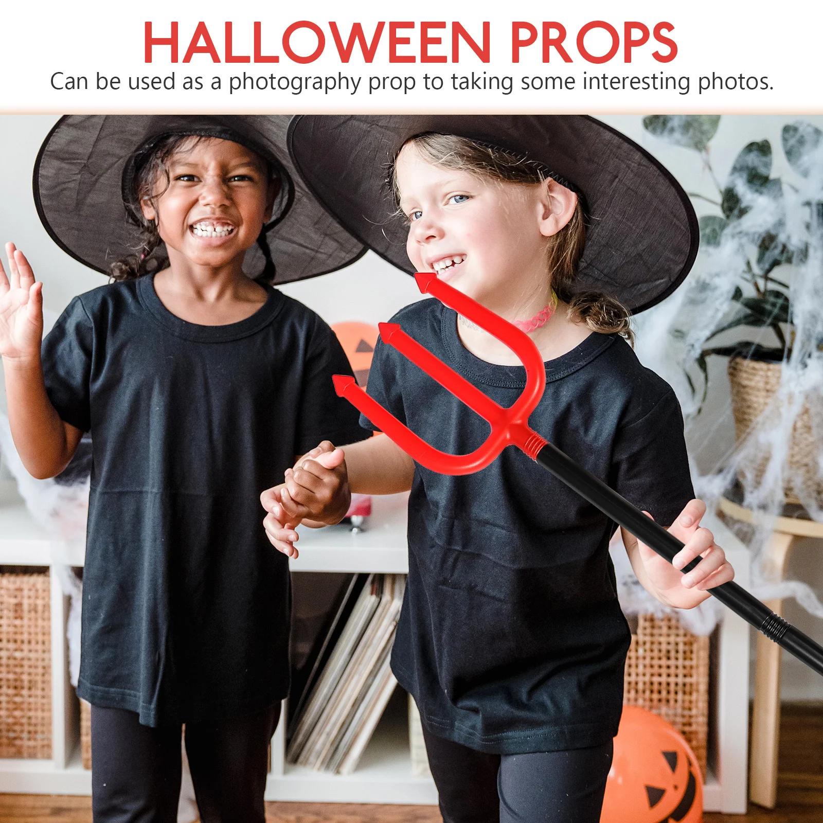 Plastic drietand prop voor Halloween Party Creative Kids Cosplay accessoire Compact licht veilig ontwerp voor kostuum carnaval