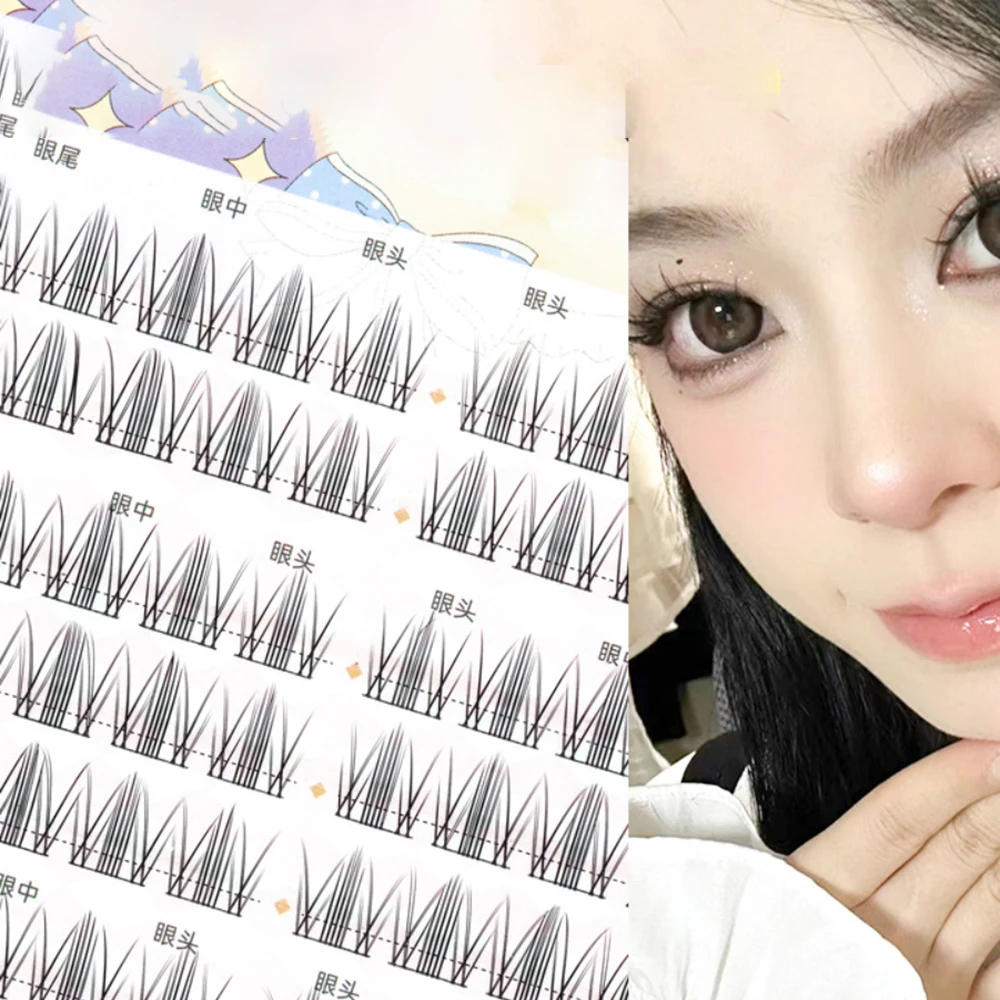 

DIY Clusters False Eyelashes Clusters Extensions Individual Lashes Cluster Natural Segmented Eyelashes Korean Bunny Eye Makeup