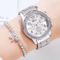 Women  Watches Geneva Classic Rhinestone Watch Women Watches Ladies Fashion Gold Watch Clock Reloj Mujer Montre Femme 시계