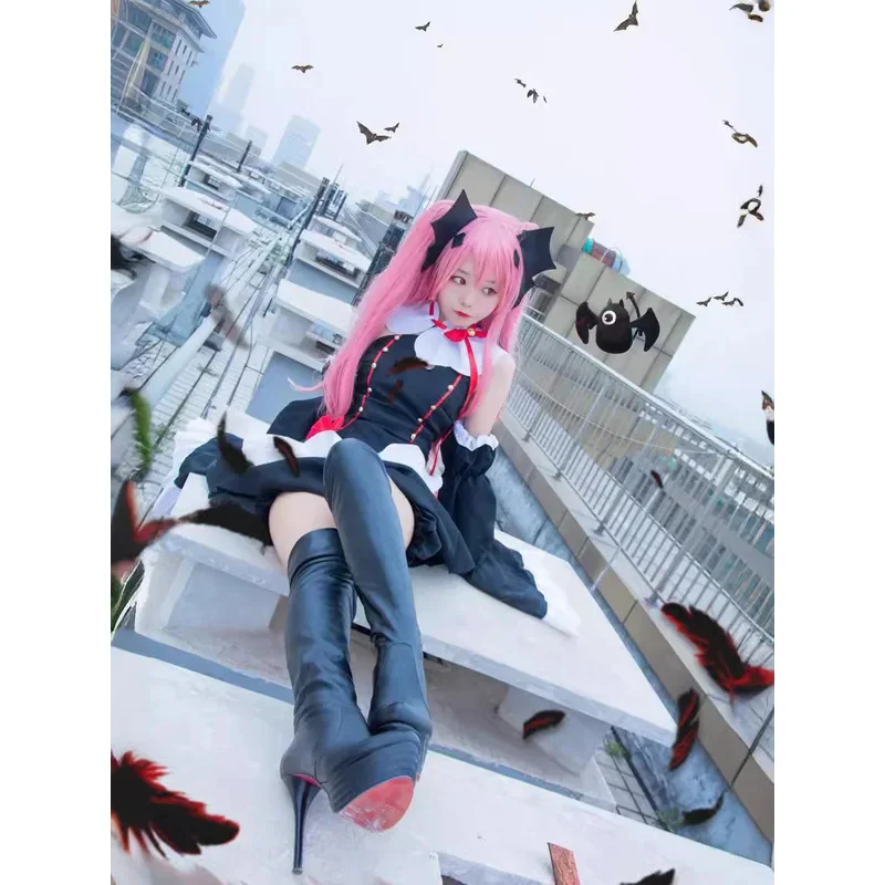 

DY20Krul Tepes Косплей Костюм Аниме Серафим Конца Owari No Seraph Krul Tepes Косплей Ведьма Платье Вампира Одежда на Хэллоуин2