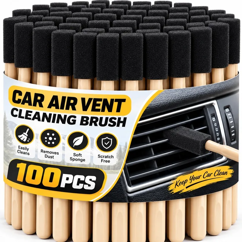 1~100PCS Car Air Conditioner Vent Cleaning Brush Auto Interior Air Outlet Detailing Scrub Sponge Brush Grille Duster Clean Tools