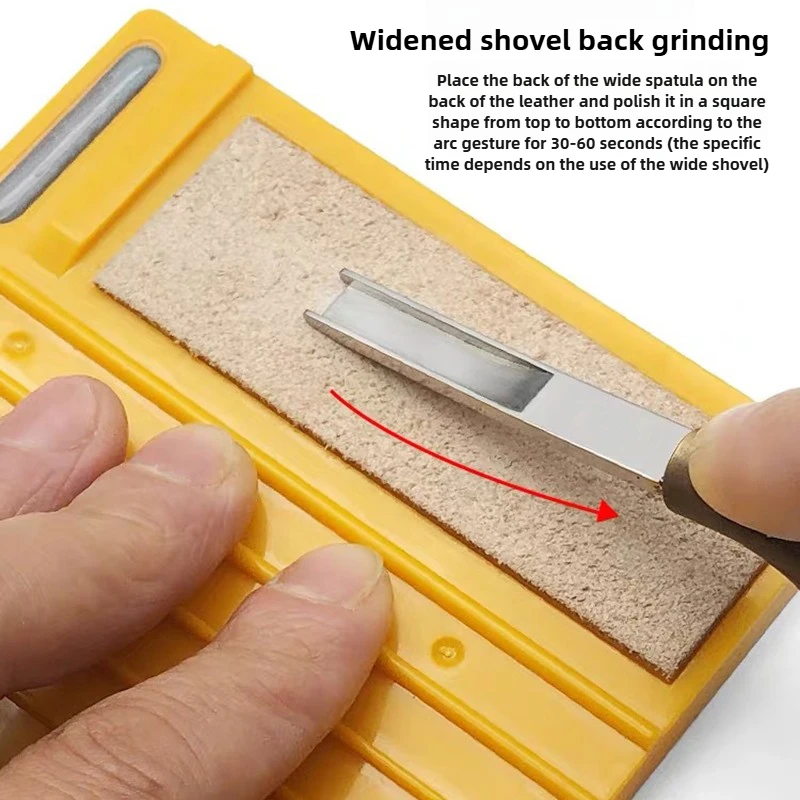

Leather Edging Beveler DIY Handmade Wide Shovel Grinder Portable Leather Repair Edge Trimming Tools Manual Edge Sharpening