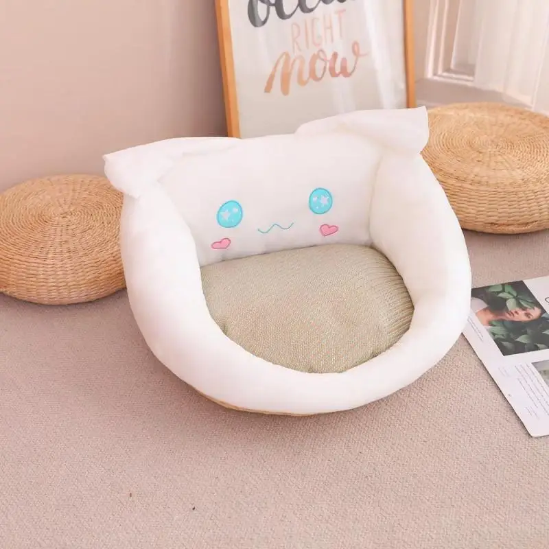 

Kawaii Sanrio Kuromi Cinnamoroll Hangyodon Office Chair Cushion My Melody Pom Pom Purin Lumbar Support Chair Cushions Girls Gift