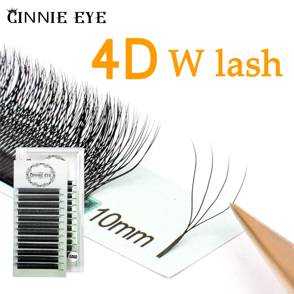 Cilios W 4D 5D W-shaped Eyelash Extension Russia Volume 4D W YY Lashes Kit Individual Fake Eyelashes Cluster Faux Cil Natural