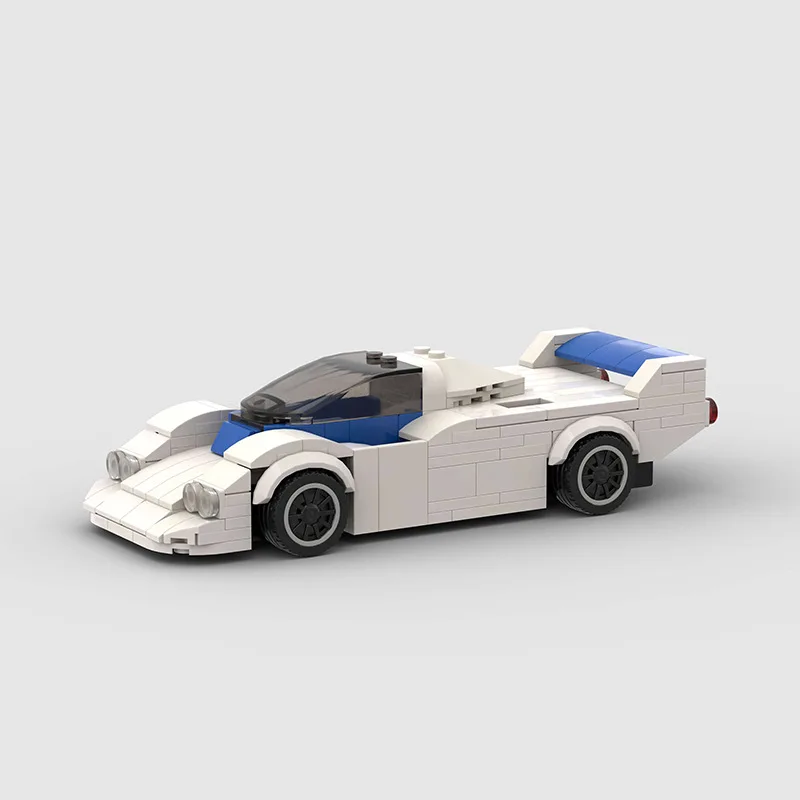 Children's educational toys racing car compatible Lego small particles MOC building block  educational car toy model wholesale