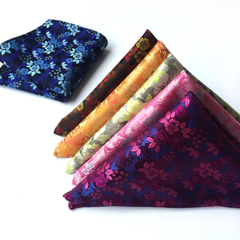 Luxe 25*25Cm Mannen Vintage Bloemen Paisley Zijde Hanky Pochet Mode Mannen Hanky Voor Wedding Party borst Handdoek