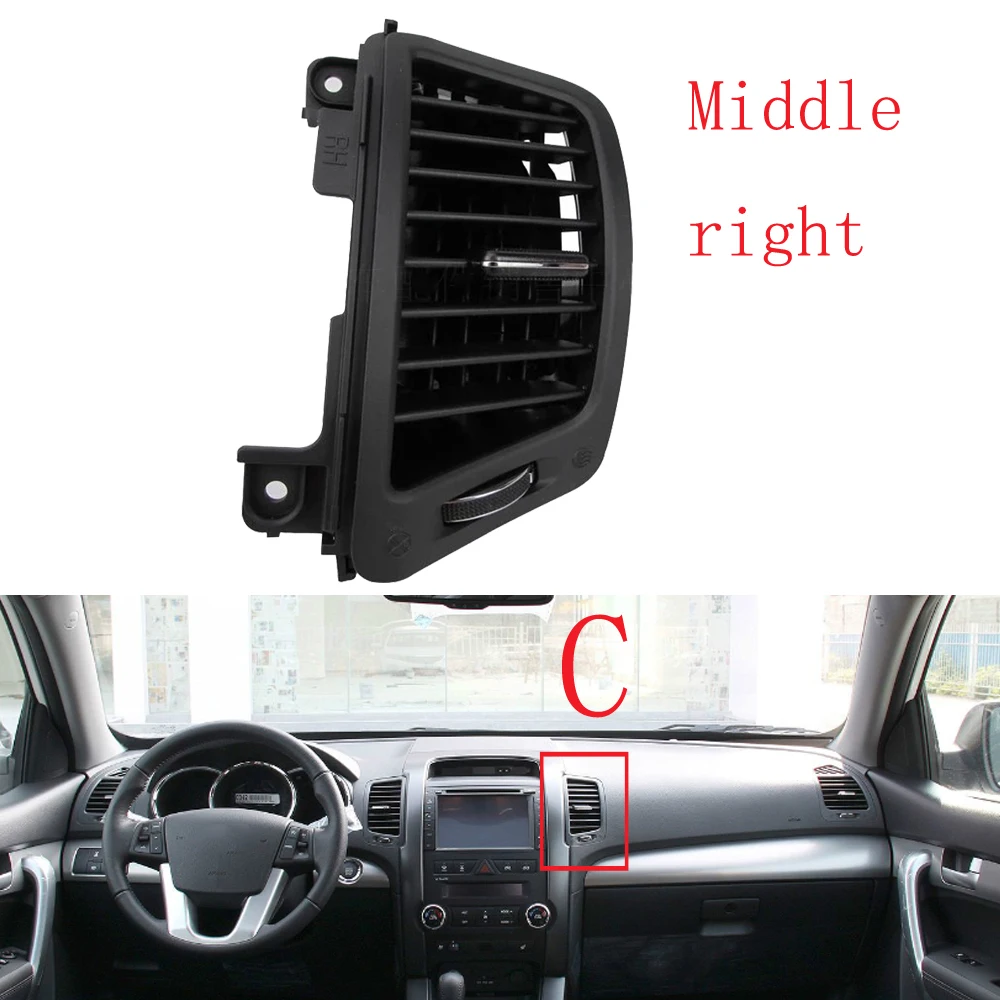 HUIYAN 1/2/4pcs A/C Air Vent Outlet Air-conditioning Installation For Kia Sorento 2009-2012 Fresh Air Outlet Vent Assembly
