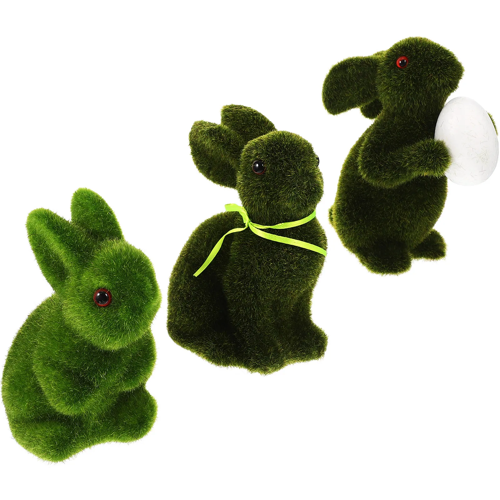 

3Pcs Simulation Rabbit Moss Decor Cartoon Easter Bunny Party Garden Decoration Miniature Patio Lawn Ornament Moss Decor