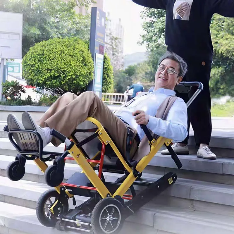 Fauteuil roulant portable pour escalier 2026 – Dernière génération en matériaux innovants – Fauteuil roulant rampant pour personnes âgées – Machine d'escalade d'escaliers – Ascenseur pour handicapés